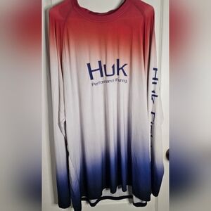 Huk Performance Shirt - Red and White